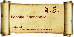 Machka Emerencia névjegykártya